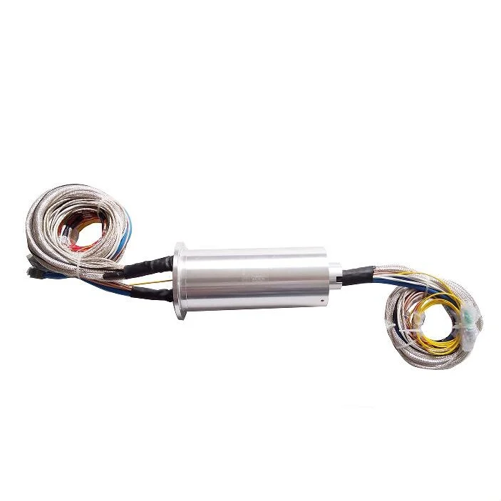 YZKJJMDDHH-491F hybrid slip rings with 1optical fibres combined power, signal and data transmission, view 2