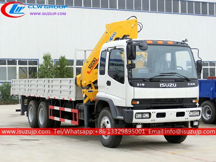 10 tire ISUZU FVZ 15 ton knuckle Folding boom crane truck