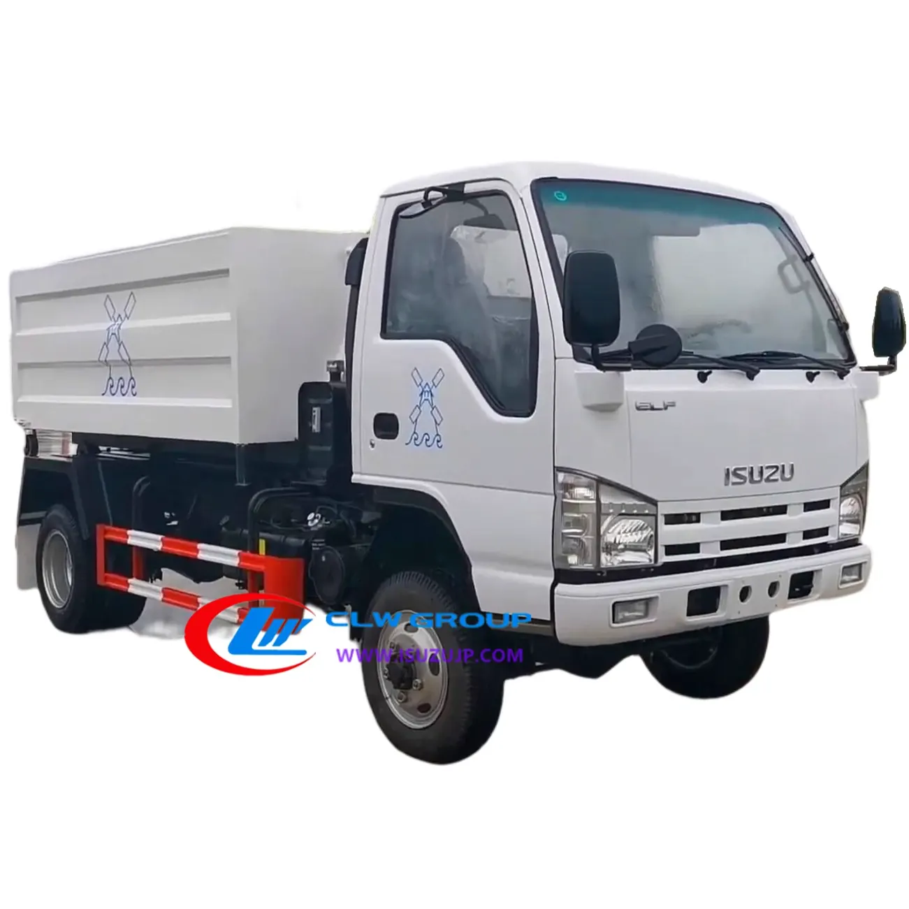 4×4 ISUZU ELF Offroad 3 ton hooklift truck and bins for sale