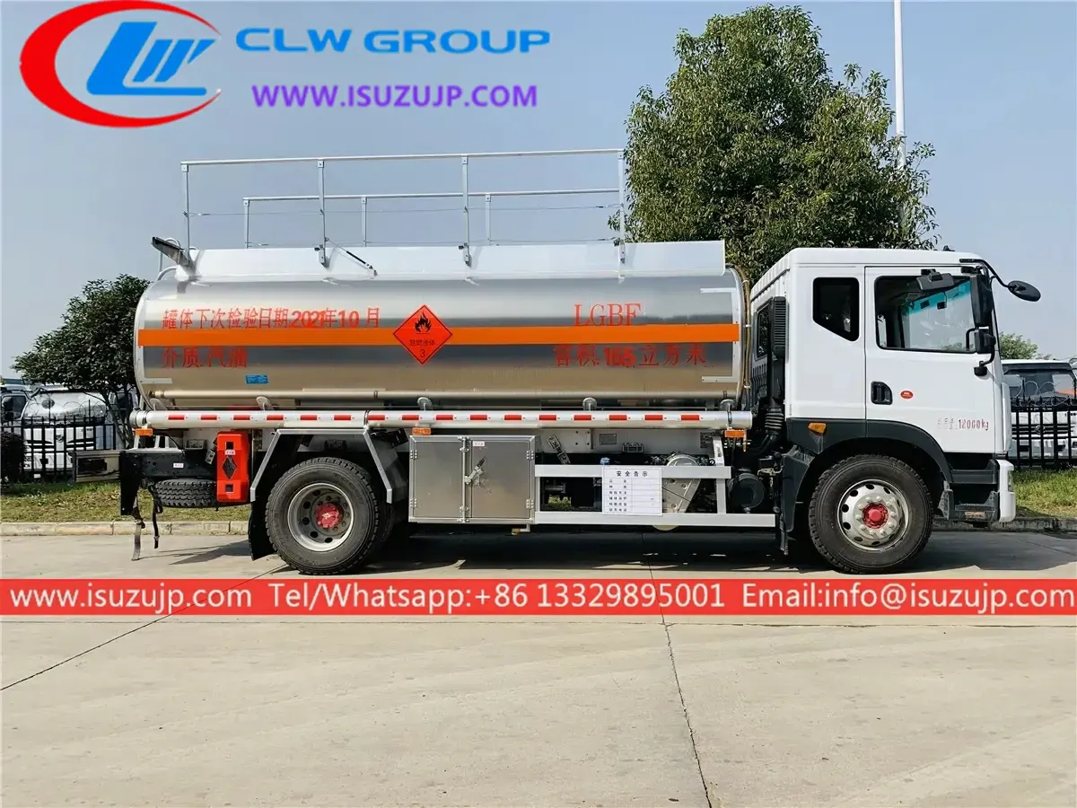 ISUZU 10cbm aluminum fuel tanker truck
