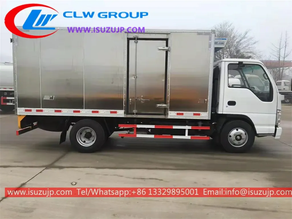 Isuzu 4.2m stainless steel reefer box truck for sale Bolivia