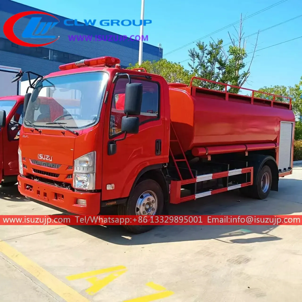 ISUZU 4k-Engine 5 ton water tender fire truck