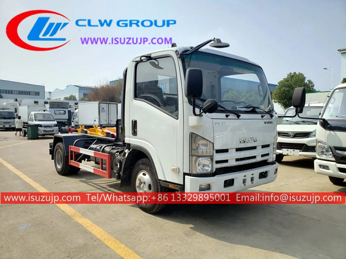 ISUZU KV100 5m3 roll off garbage truck