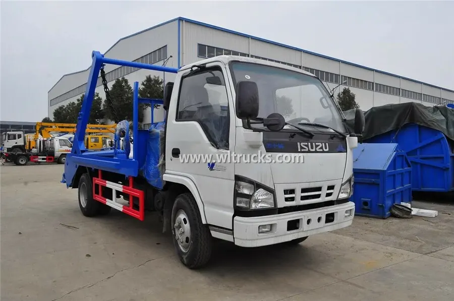 Japan Isuzu 5 ton swing arm garbage truck