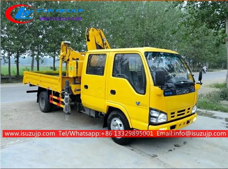 ISUZU NKR 3 ton knuckle boom truck mounted crane