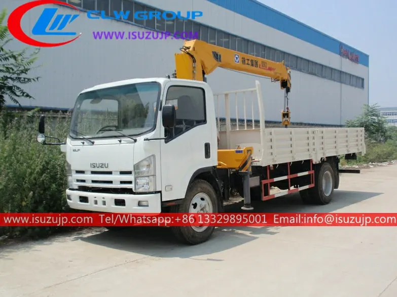 ISUZU ELF 6.3 ton lorry truck mounted crane