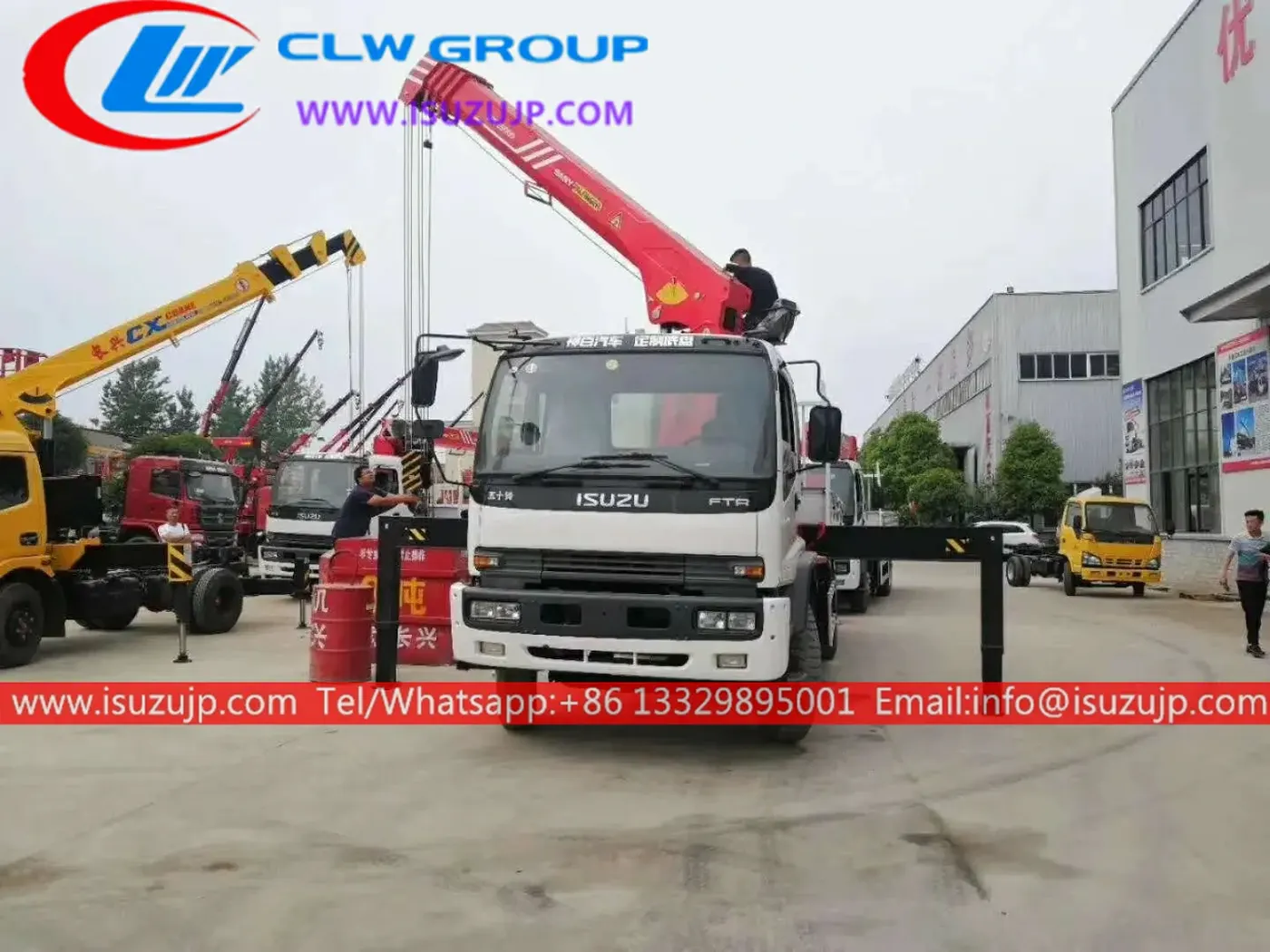 ISUZU FTR 10 ton sany palfinger truck mounted crane