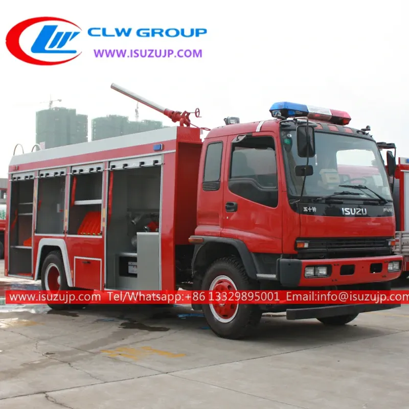 ISUZU FVR dry chemical powder fire engine truck