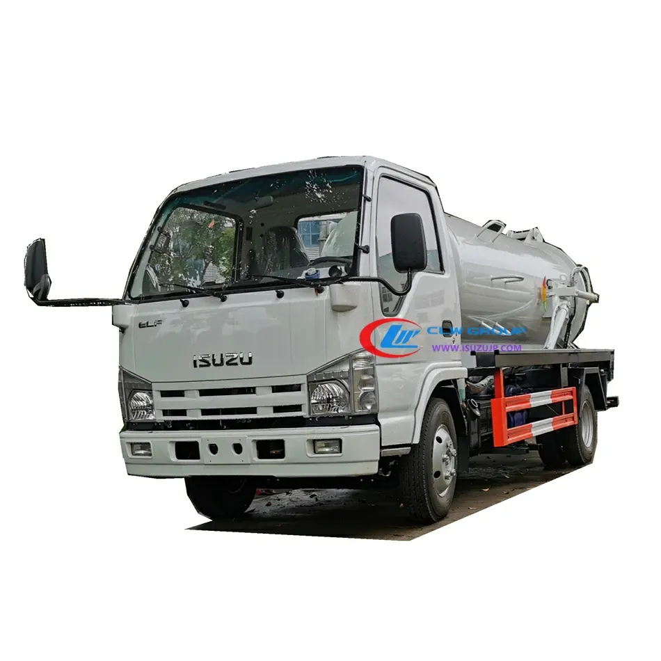 ISUZU NJR mini 4cbm vacuum sewer truck