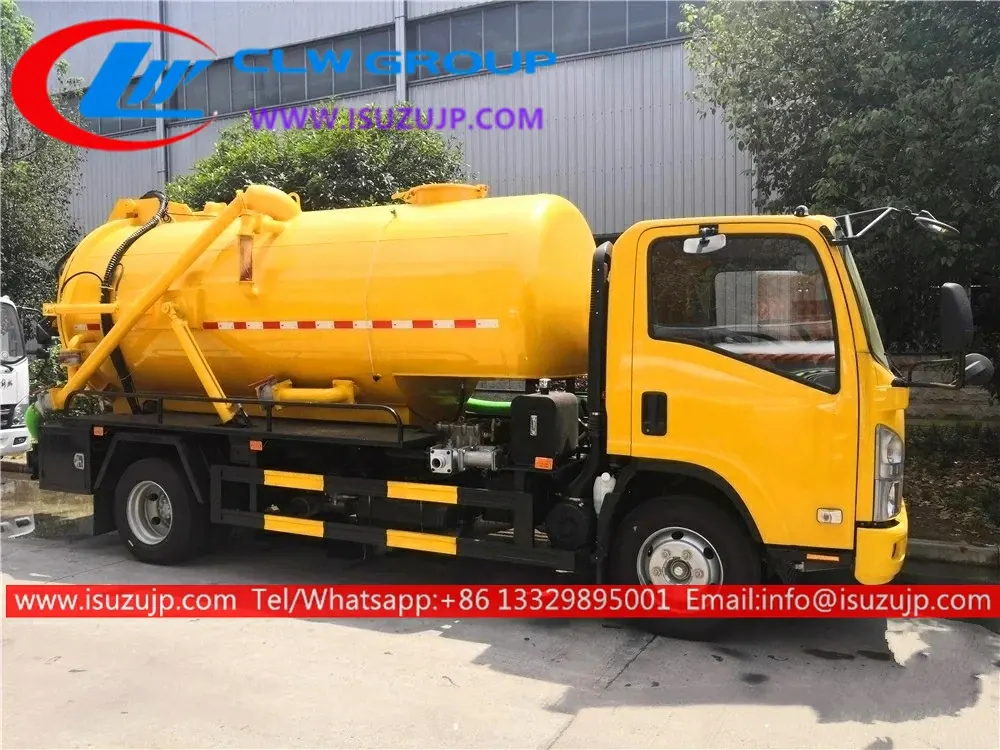 ISUZU NPR 8cbm jetting vacuum suction truck