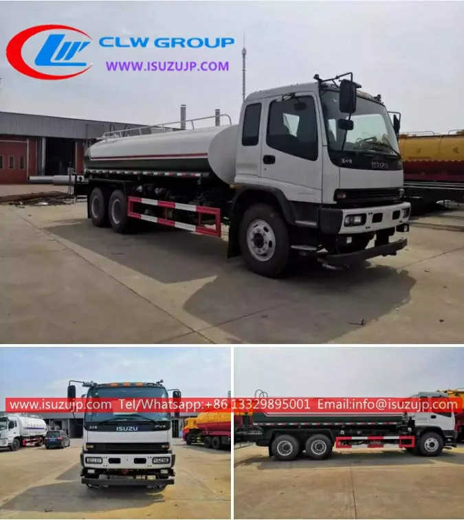10 tire Isuzu 20 ton water cart for sale Peru
