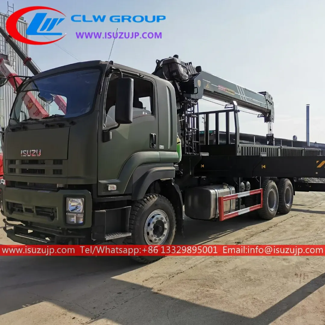 10 wheel ISUZU 16T Straight arm Sany truck crane