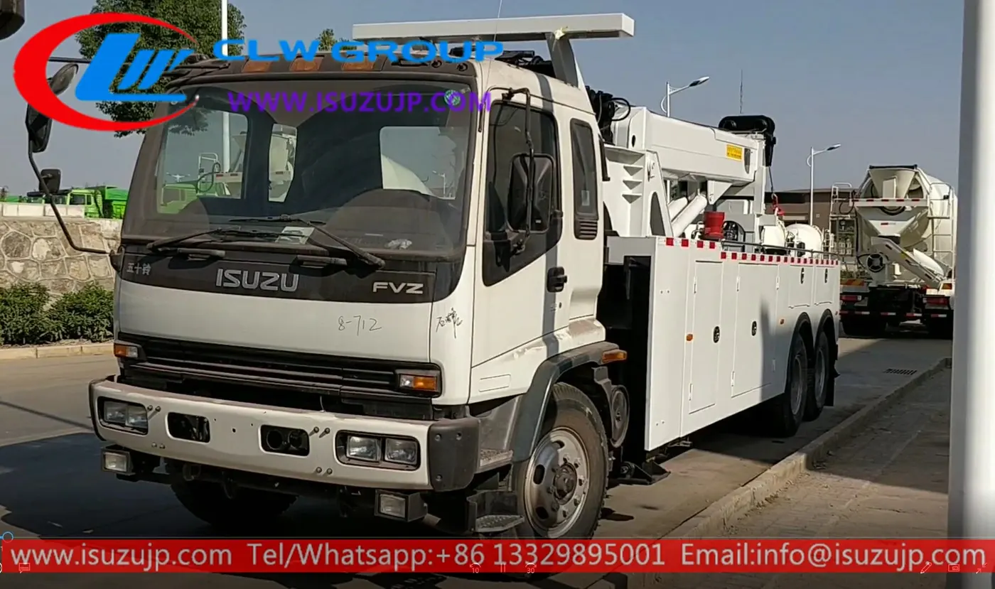10 wheel ISUZU FVZ 25 ton heavy duty rotator wrecker tow truck