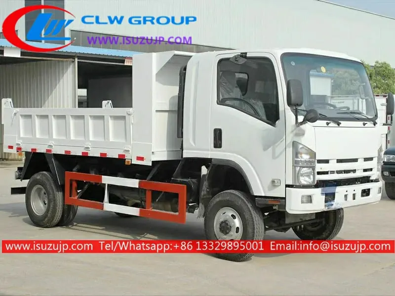 4 wheel drive ISUZU NQR 6 tons military dump truck with sleeping cabin for sale