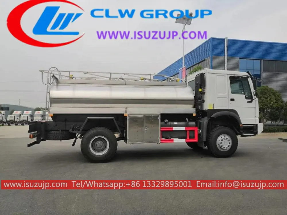 4WD ISUZU FTR FVR stainless steel off road fuel truck