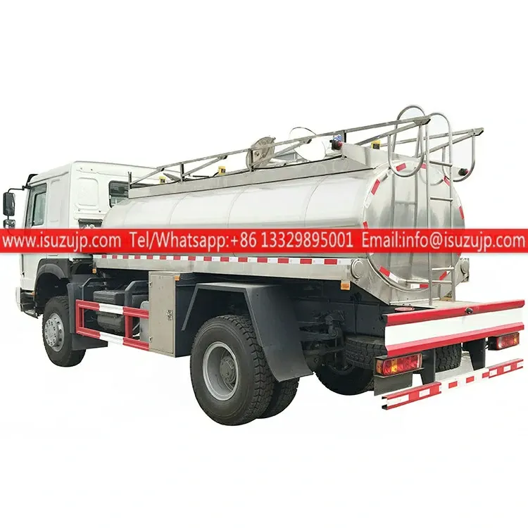 4WD ISUZU FTR FVR stainless steel off road fuel truck
