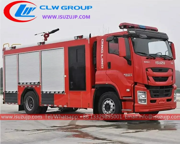 4×2 ISUZU GIGA 6 ton water tender foam fire truck for sale Indonesia
