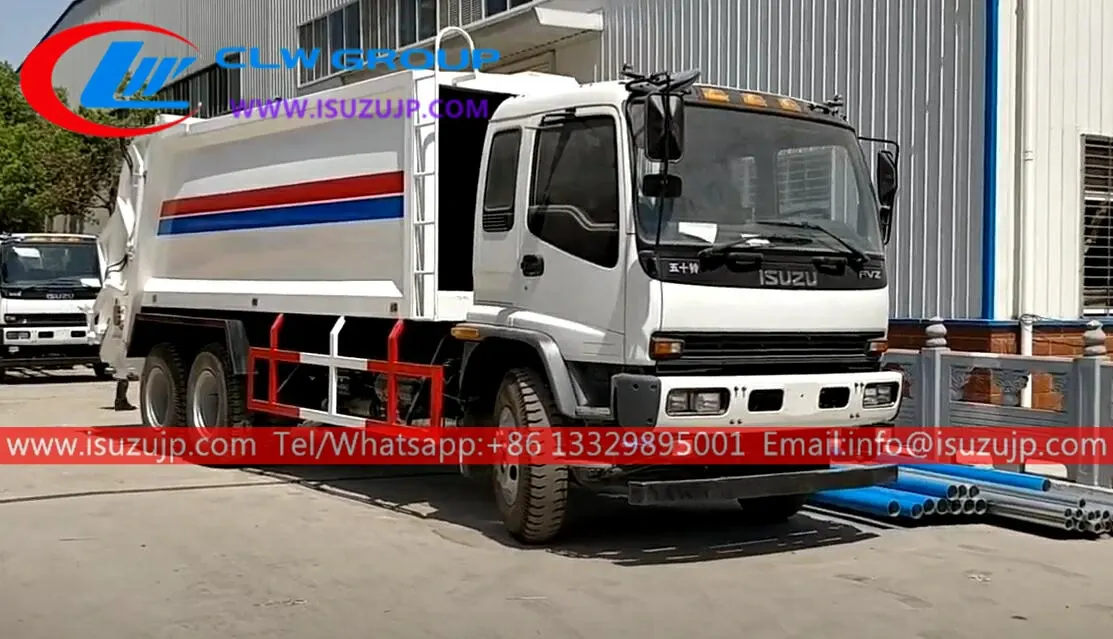 6×4 ISUZU FVZ 16m3 Rear loading garbage compactor refuse truck