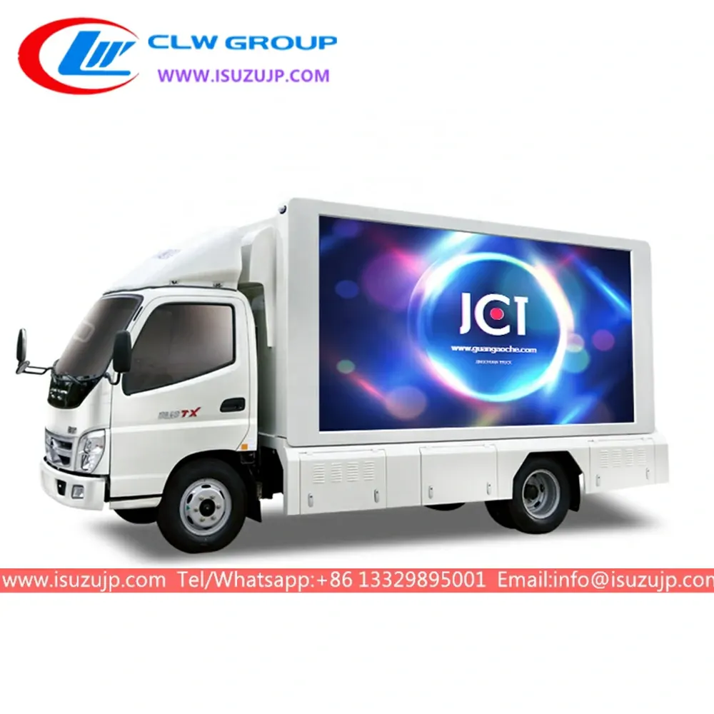 Foton Ollin light led billboard truck with 12㎡ stage