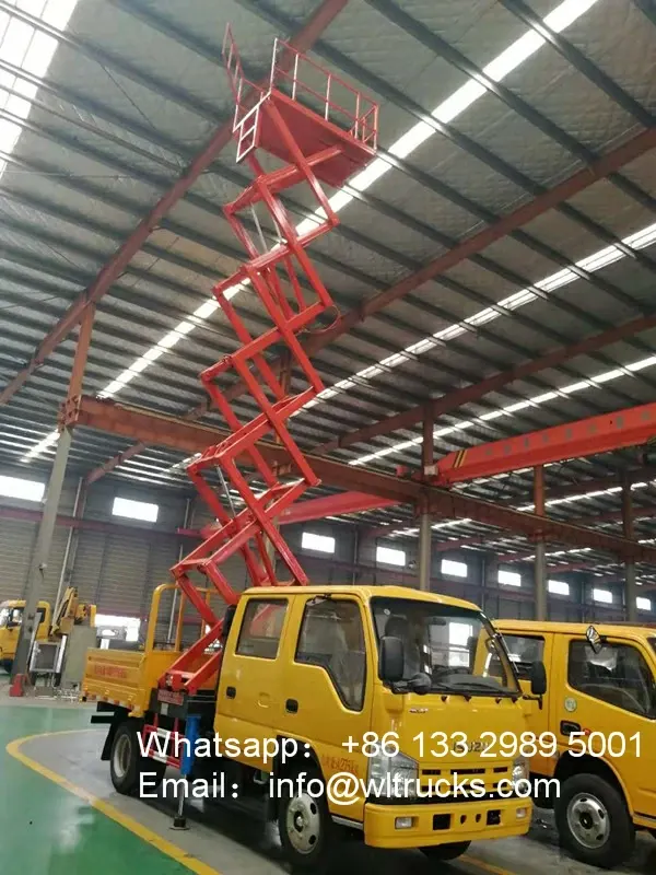 ISUZU ELF 10m scissor aerial platform truck