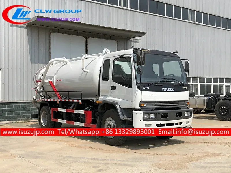 ISUZU 10000L Stainless steel vacuum sewage truck