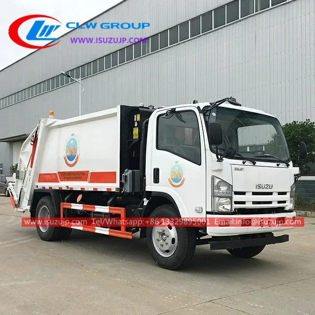 ISUZU NPR 10m3 garbage collection trash compactor truck