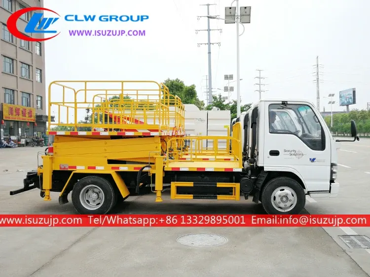 ISUZU 12m scissor lift platform truck for sale