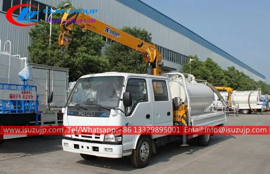 ISUZU small truck building loading crane 2 ton