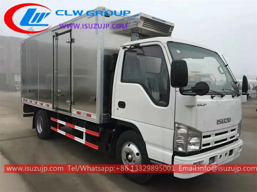 Isuzu 4.2m stainless steel reefer box truck for sale Bolivia
