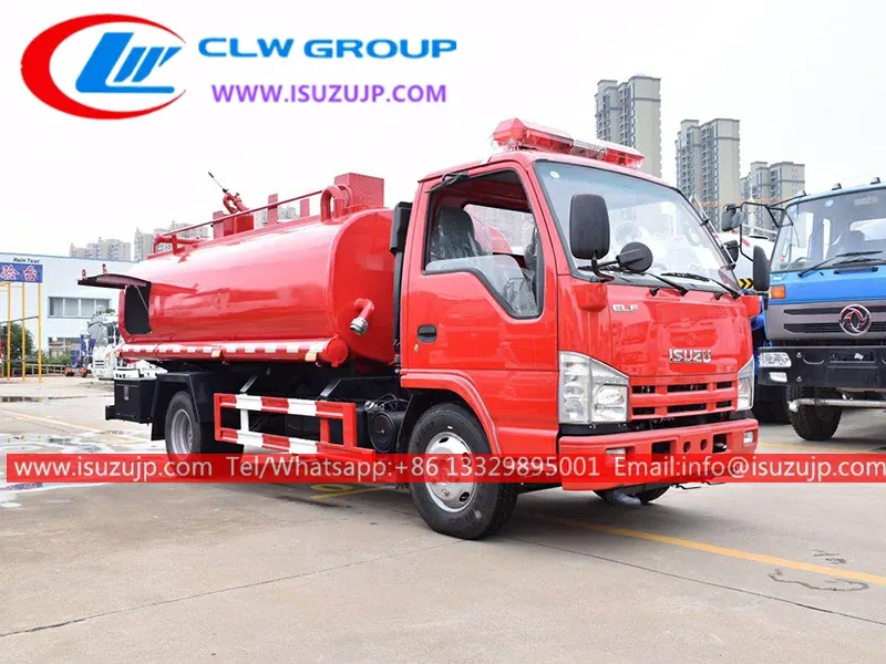 ISUZU NHR 3000liters water bowser fire engine for sale