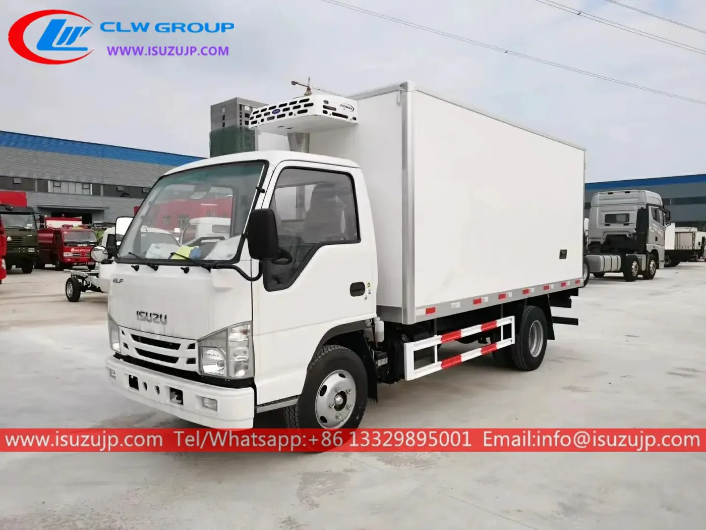 ISUZU NJR 3 ton mini refrigerator truck for frozen food transport