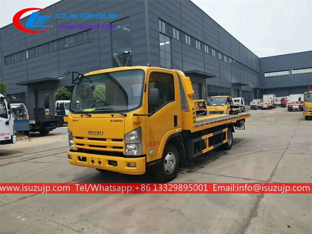 ISUZU KV600 4 ton full landed type recovery wrecker tow truck
