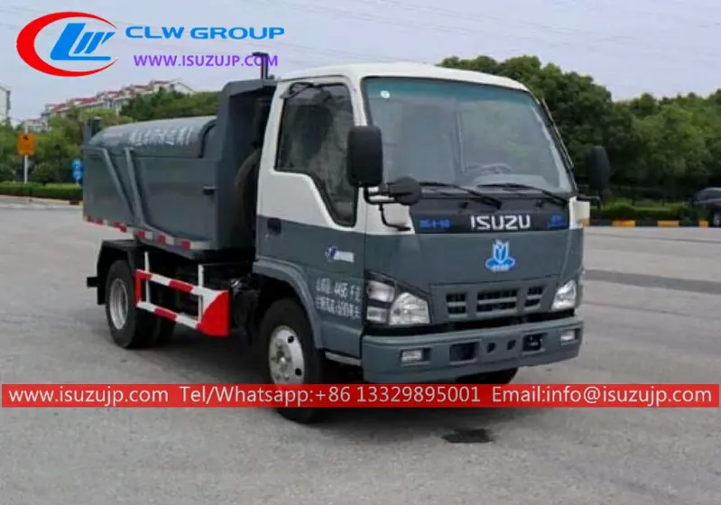 ISUZU NKR 5cbm front loader dump truck