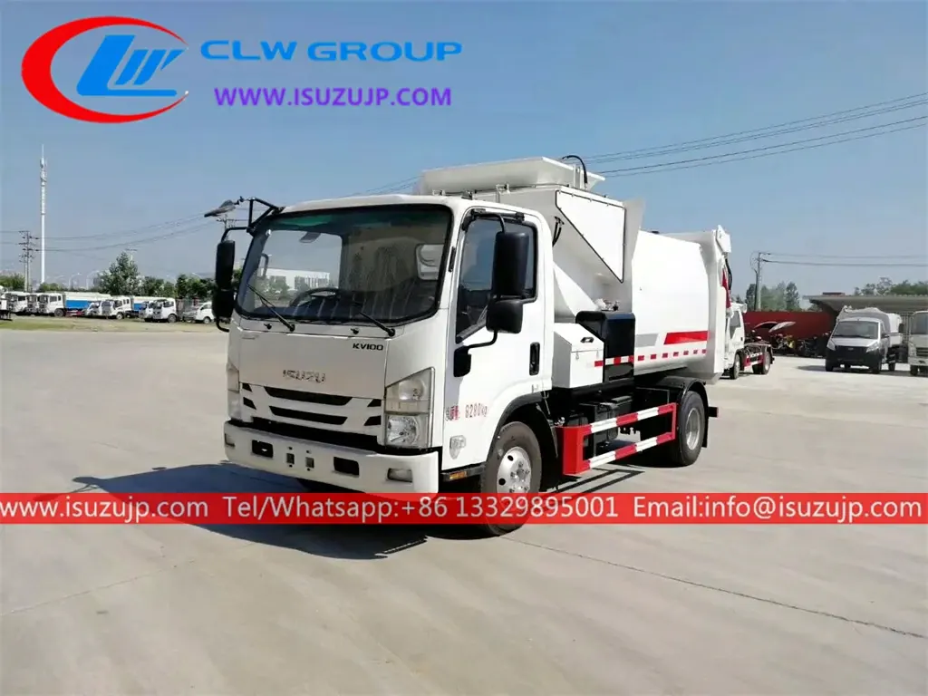 ISUZU 5cbm side loader garbage truck for sale