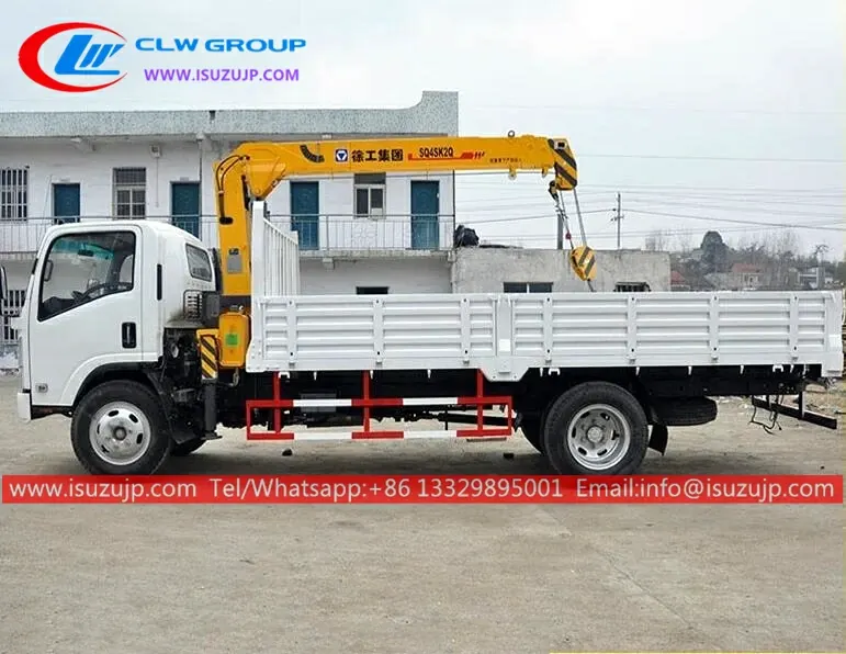 ISUZU dump truck with crane for sale