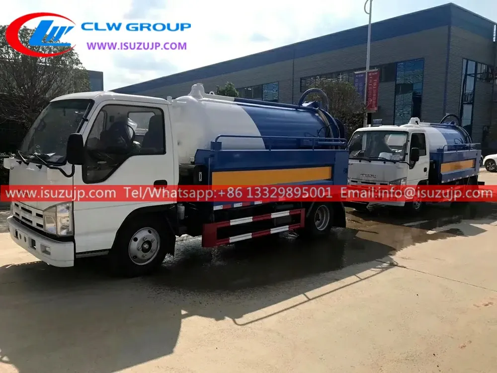 ISUZU NJR 4 ton sewer jet truck for sale Peru