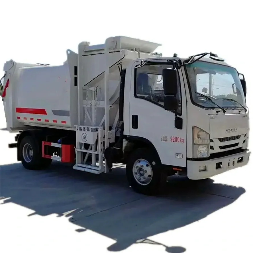 ISUZU 5cbm side loader garbage truck for sale