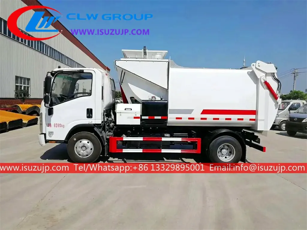 ISUZU 5cbm side loader garbage truck for sale