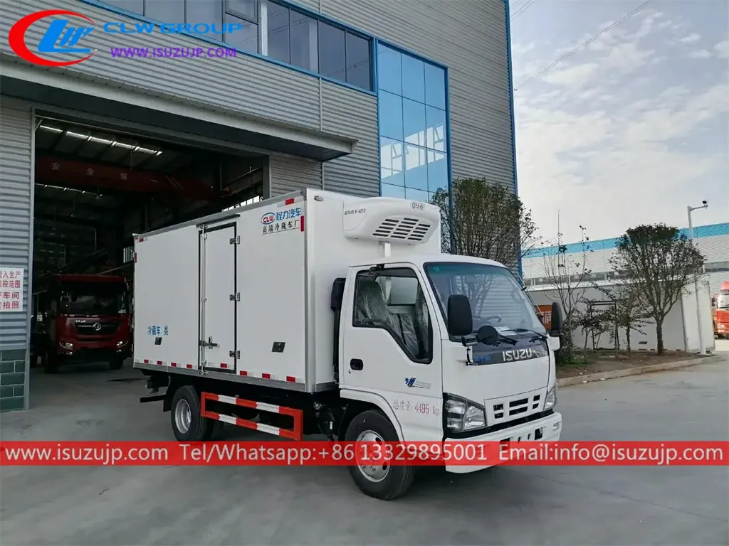 ISUZU NKR 5 ton refrigerator box truck for meat and fish