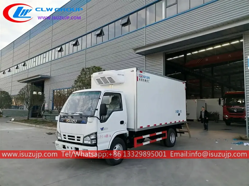 ISUZU NKR 5 ton refrigerator box truck for meat and fish