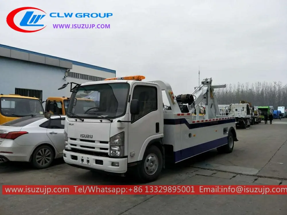 ISUZU NPR 6 ton wheel lift wrecker tow truck