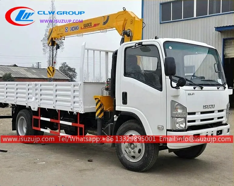 ISUZU dump truck with crane for sale