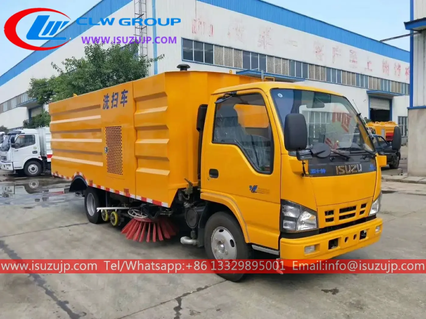 ISUZU 4K-Engine 6 ton road sweeping machine