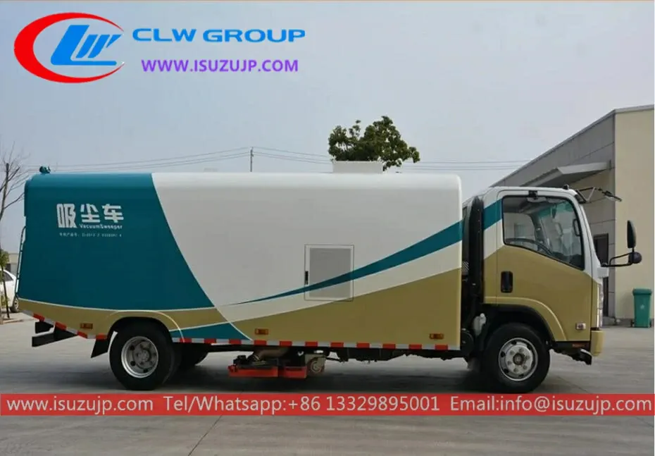 ISUZU NPR 8m3 vacuum street sweeper