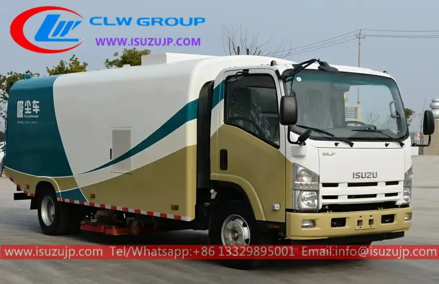 ISUZU NPR 8m3 vacuum street sweeper