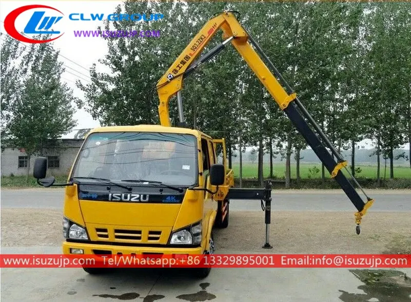 ISUZU NKR 3 ton knuckle boom truck mounted crane