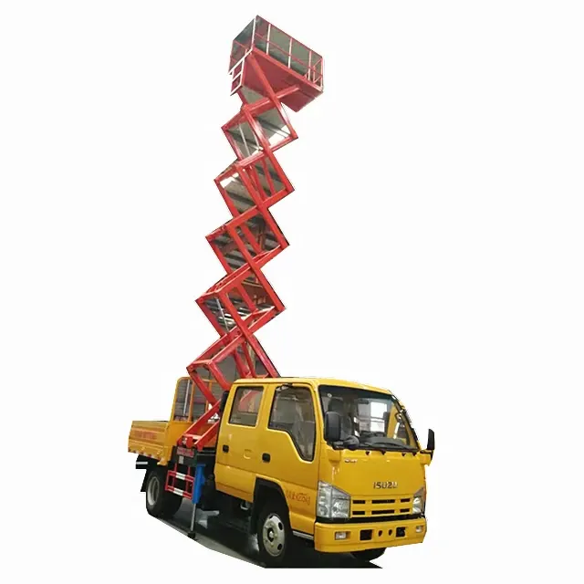 ISUZU ELF 10m scissor aerial platform truck