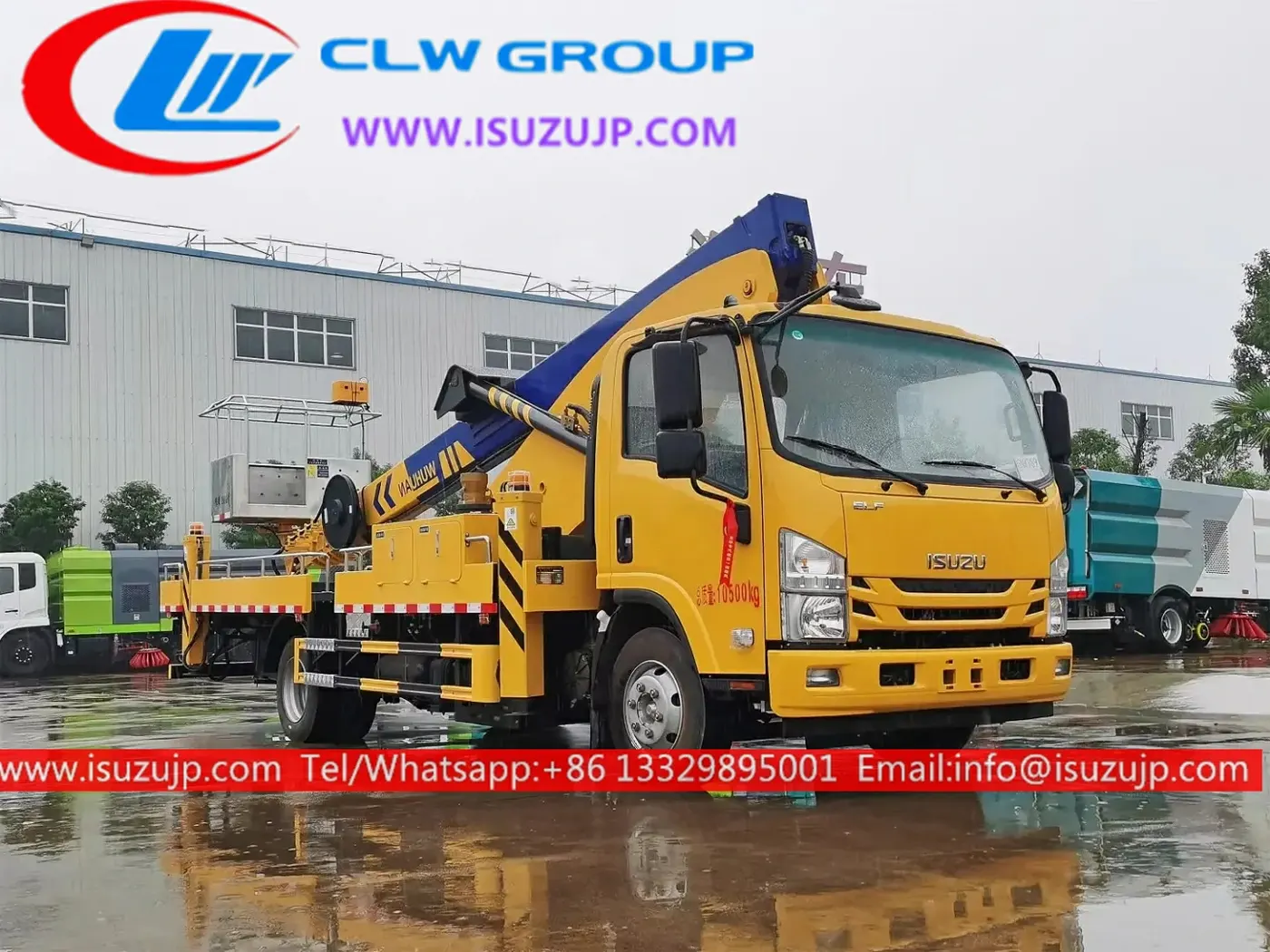 ISUZU ELF 26m boom truck with man basket