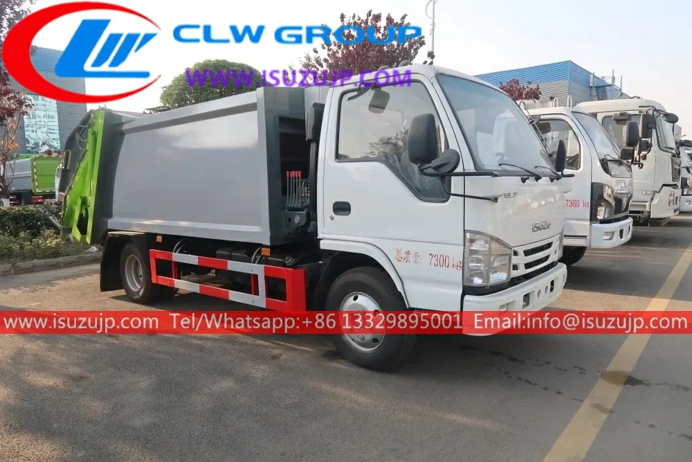 ISUZU ELF Small 3 ton compactor garbage truck