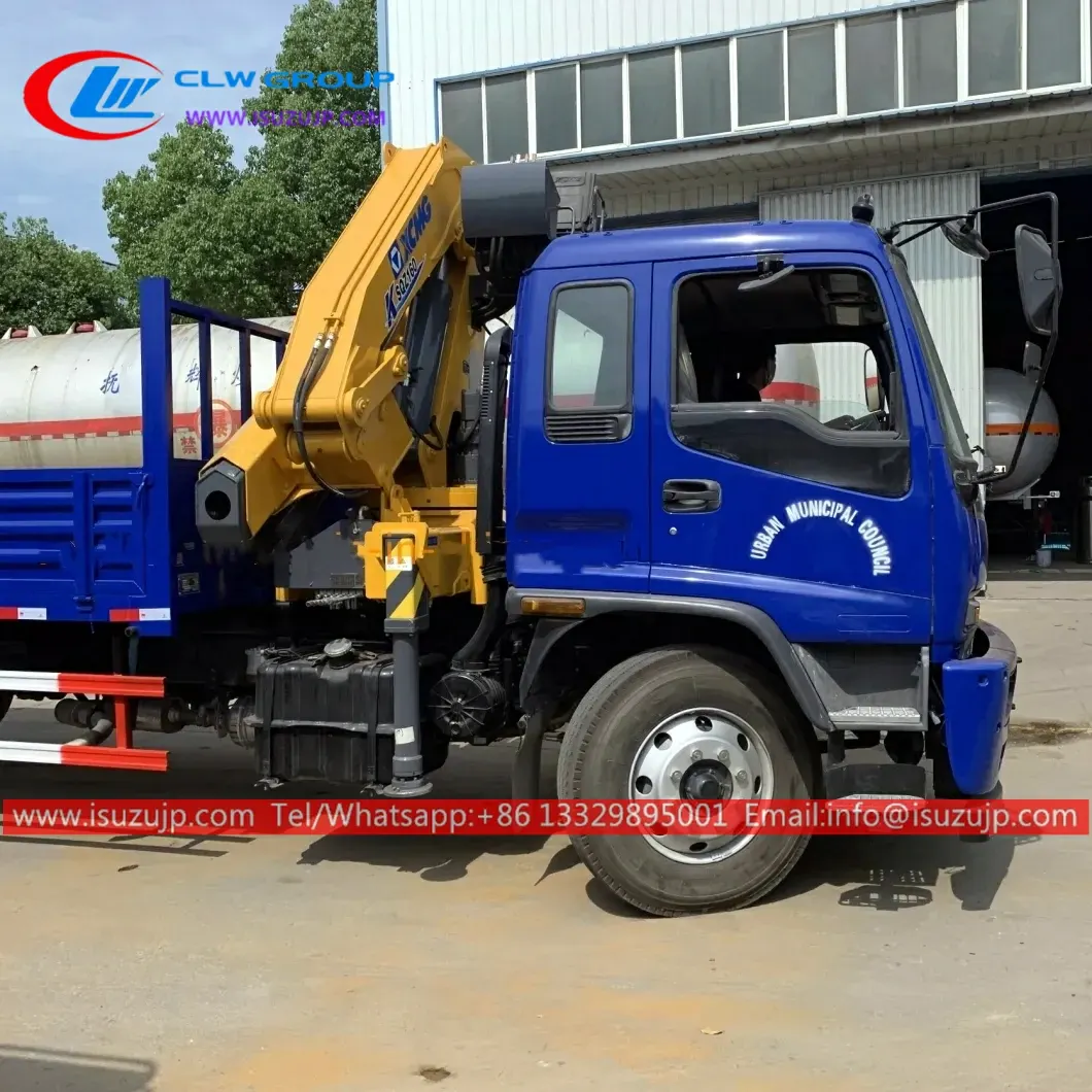 ISUZU FTR 10 ton hydraulic foldable crane truck